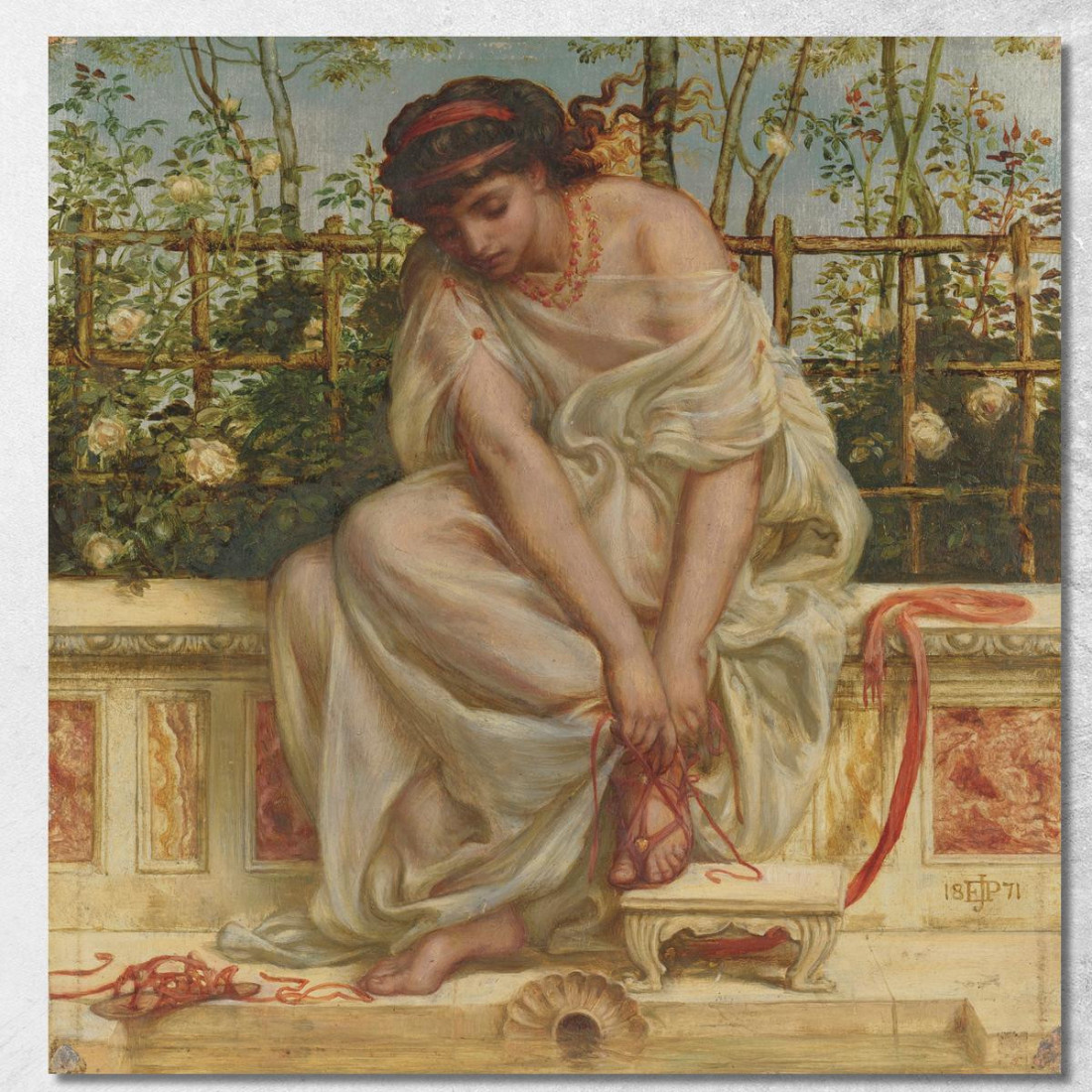 Il Sandalo Edward John Poynter ejp29 quadro stampato su tela