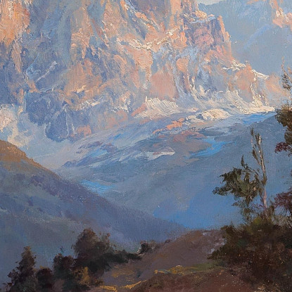 Una Vista Del Monte Sassolungo Edward Theodore Compton etc4 quadro stampato su tela