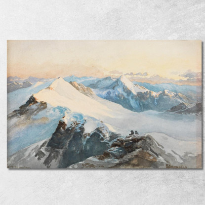 Sul Monte Adamello Edward Theodore Compton etc6 quadro stampato su tela