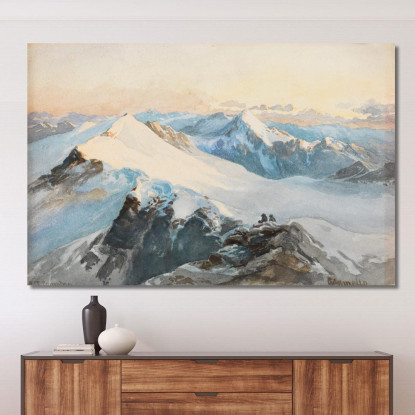 Sul Monte Adamello Edward Theodore Compton etc6 quadro stampato su tela