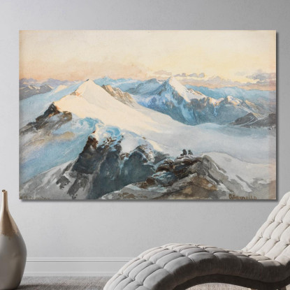 Sul Monte Adamello Edward Theodore Compton etc6 quadro stampato su tela