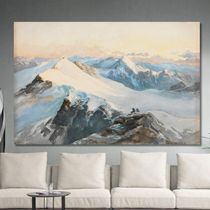 Sul Monte Adamello Edward Theodore Compton etc6 quadro stampato su tela