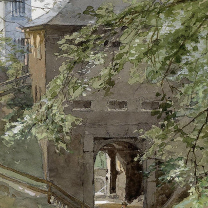 Augustiner Bräu E Monastero Mülln Edward Theodore Compton etc10 quadro stampato su tela