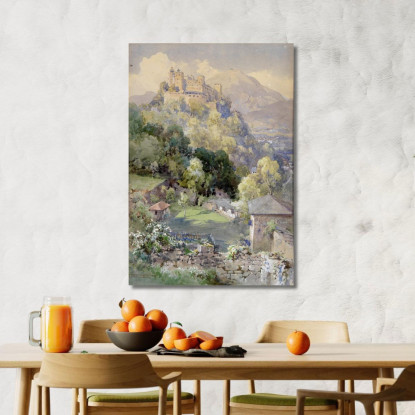 Vista Sulla Fortezza Di Hohensalzburg Edward Theodore Compton etc12 quadro stampato su tela