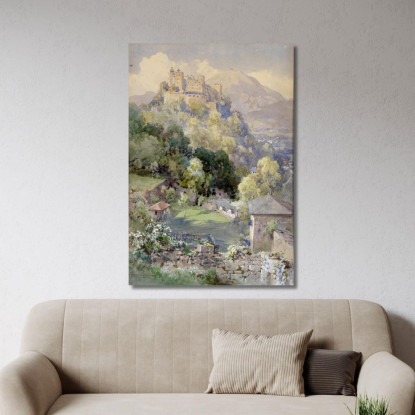 Vista Sulla Fortezza Di Hohensalzburg Edward Theodore Compton etc12 quadro stampato su tela