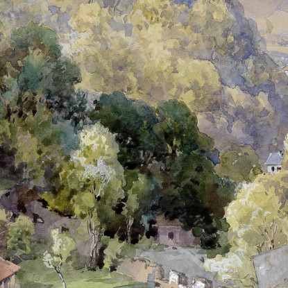 Vista Sulla Fortezza Di Hohensalzburg Edward Theodore Compton etc12 quadro stampato su tela