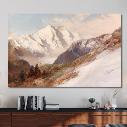 Vista Sul Versante Nord Del Grossglockner Edward Theodore Compton etc13 quadro stampato su tela