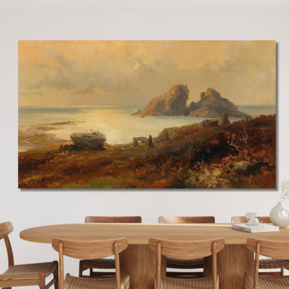 Paesaggio Costiero Edward Theodore Compton etc16 quadro stampato su tela