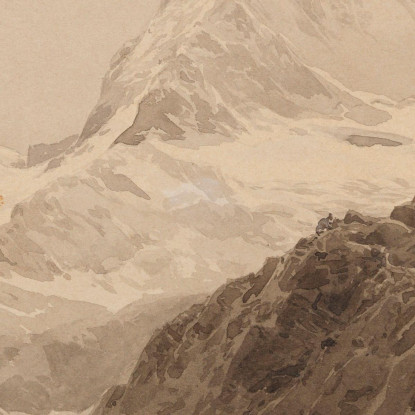 Il Cervino Dalla Triftkumme 2 Edward Theodore Compton etc18 quadro stampato su tela