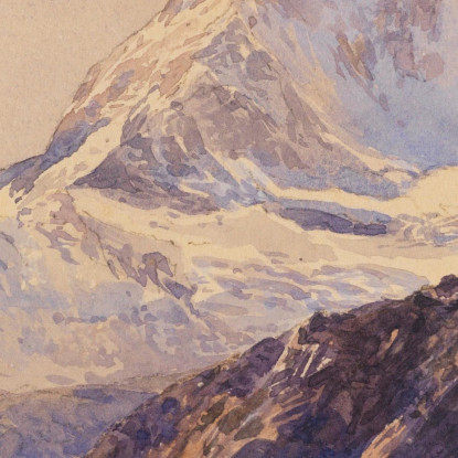 Il Cervino Dalla Triftkumme Edward Theodore Compton etc19 quadro stampato su tela