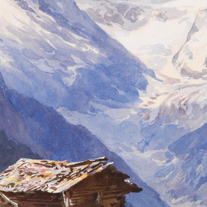 L’Alpe Barneuza Vallese Edward Theodore Compton etc21 quadro stampato su tela
