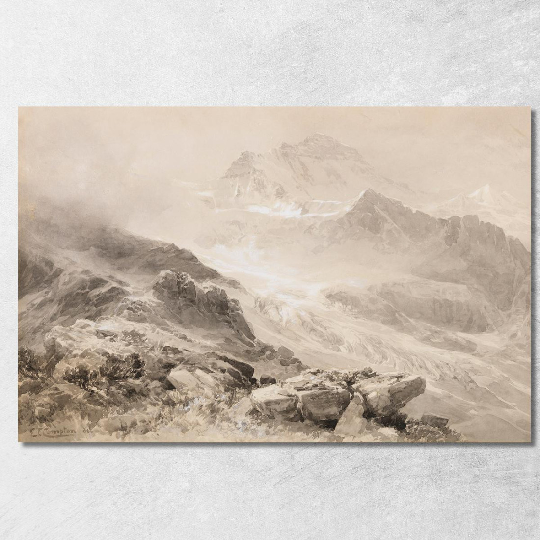 La Jungfrau Edward Theodore Compton etc23 quadro stampato su tela