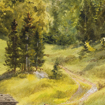 Engelberg Svizzera Edward Theodore Compton etc25 quadro stampato su tela