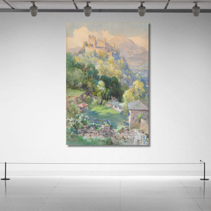 Fortezza Di Hohensalzburg Dalla Richterhöhe Edward Theodore Compton etc26 quadro stampato su tela