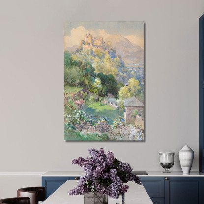 Fortezza Di Hohensalzburg Dalla Richterhöhe Edward Theodore Compton etc26 quadro stampato su tela