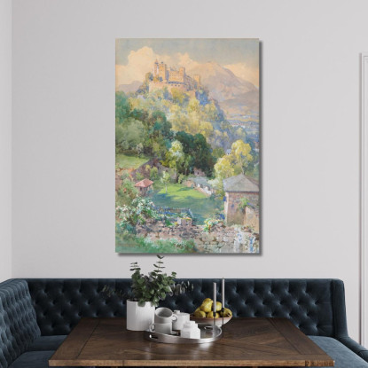 Fortezza Di Hohensalzburg Dalla Richterhöhe Edward Theodore Compton etc26 quadro stampato su tela