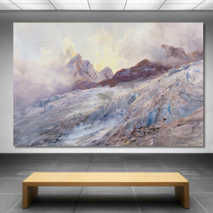 Finsteraarhorn Edward Theodore Compton etc27 quadro stampato su tela
