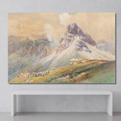 Dalle Dolomiti Edward Theodore Compton etc28 quadro stampato su tela