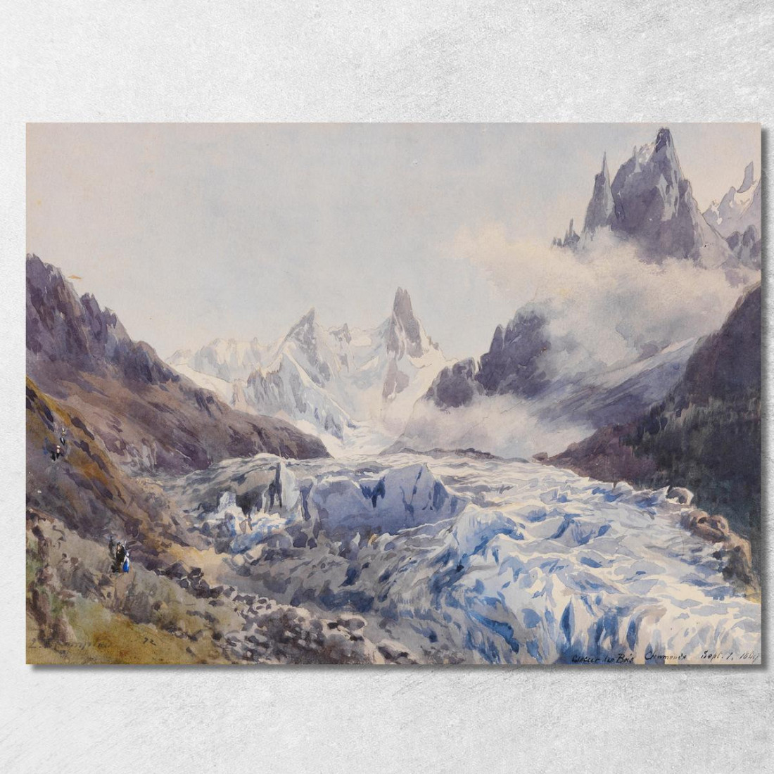 Ghiacciaio Des Bois Chamonix Edward Theodore Compton etc30 quadro stampato su tela