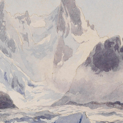 Ghiacciaio Des Bois Chamonix Edward Theodore Compton etc30 quadro stampato su tela