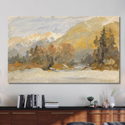 Paesaggio Prealpino Autunnale Studio Edward Theodore Compton etc31 quadro stampato su tela