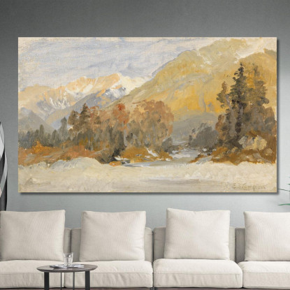 Paesaggio Prealpino Autunnale Studio Edward Theodore Compton etc31 quadro stampato su tela