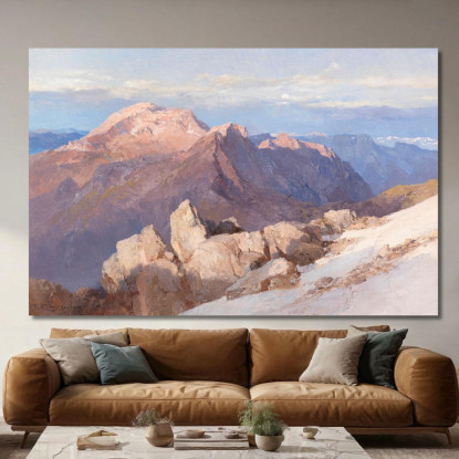 Hoher Göll Dal Watzmann-Hocheck Edward Theodore Compton etc35 quadro stampato su tela