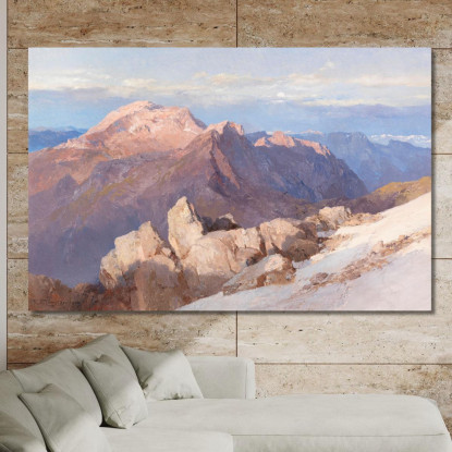 Hoher Göll Dal Watzmann-Hocheck Edward Theodore Compton etc35 quadro stampato su tela