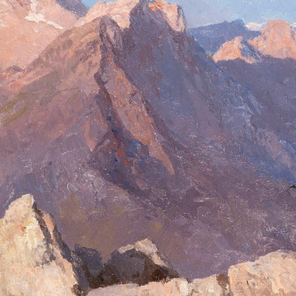 Hoher Göll Dal Watzmann-Hocheck Edward Theodore Compton etc35 quadro stampato su tela