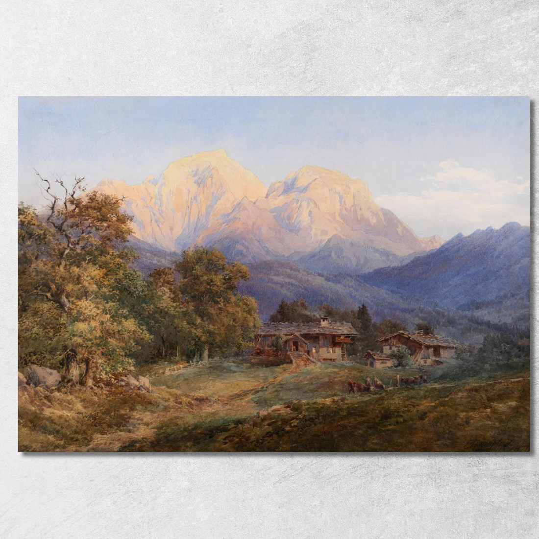 Hoher Göll Berchtesgaden Edward Theodore Compton etc36 quadro stampato su tela