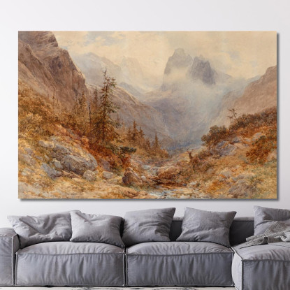 Höllental Baviera Edward Theodore Compton etc37 quadro stampato su tela