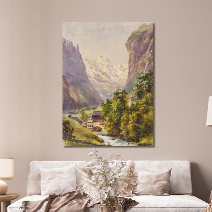 Lauterbrunnen Svizzera Edward Theodore Compton etc43 quadro stampato su tela