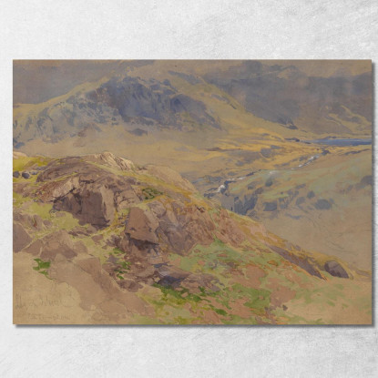Llyn Idwal Galles Del Nord Edward Theodore Compton etc44 quadro stampato su tela