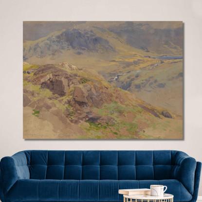 Llyn Idwal Galles Del Nord Edward Theodore Compton etc44 quadro stampato su tela