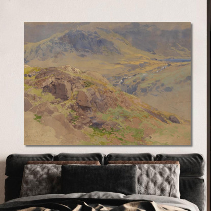 Llyn Idwal Galles Del Nord Edward Theodore Compton etc44 quadro stampato su tela