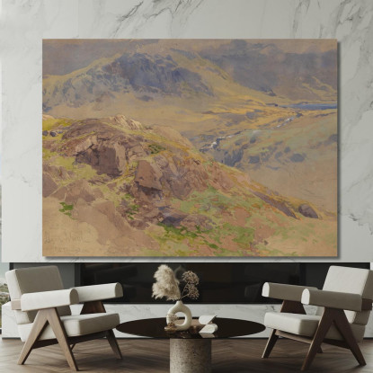 Llyn Idwal Galles Del Nord Edward Theodore Compton etc44 quadro stampato su tela