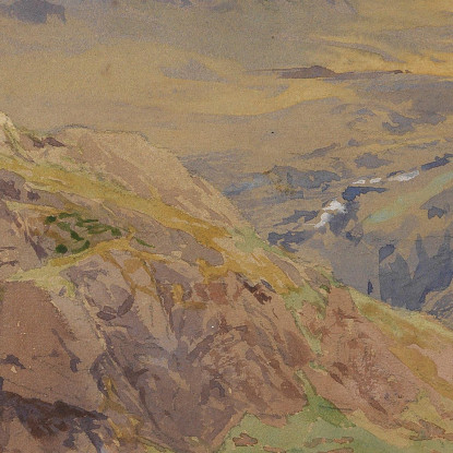 Llyn Idwal Galles Del Nord Edward Theodore Compton etc44 quadro stampato su tela