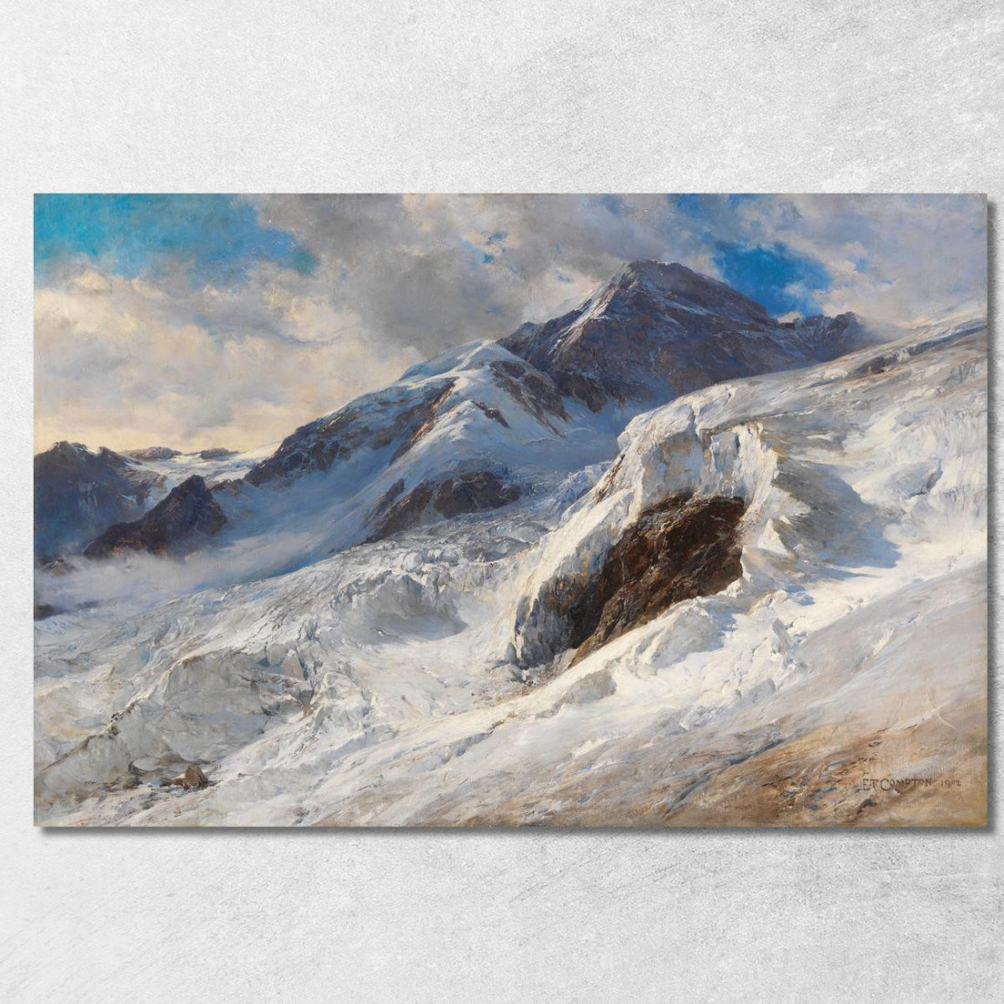 Lyskamm Monte Rosa Edward Theodore Compton etc45 quadro stampato su tela