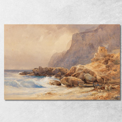 Marina Piccola Capri Edward Theodore Compton etc46 quadro stampato su tela
