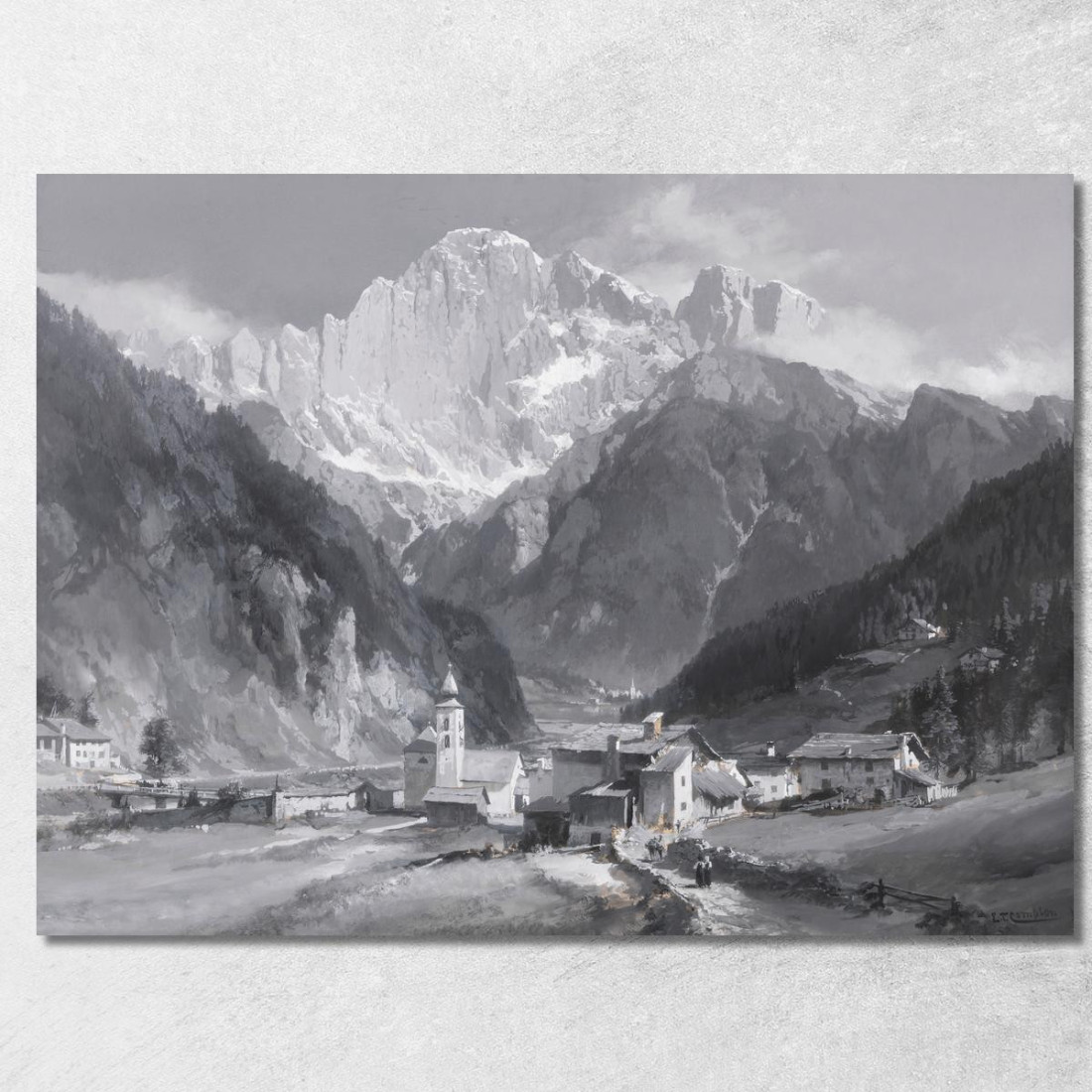 Monte Civetta Edward Theodore Compton etc47 quadro stampato su tela