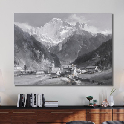 Monte Civetta Edward Theodore Compton etc47 quadro stampato su tela