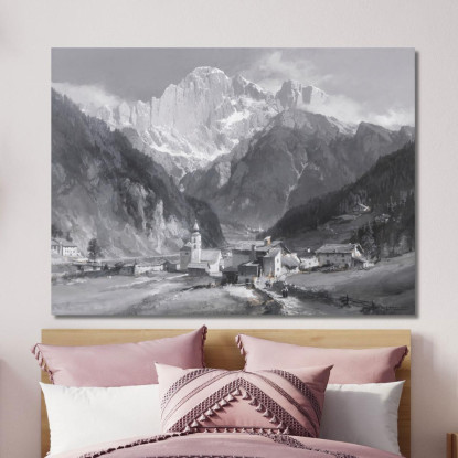 Monte Civetta Edward Theodore Compton etc47 quadro stampato su tela