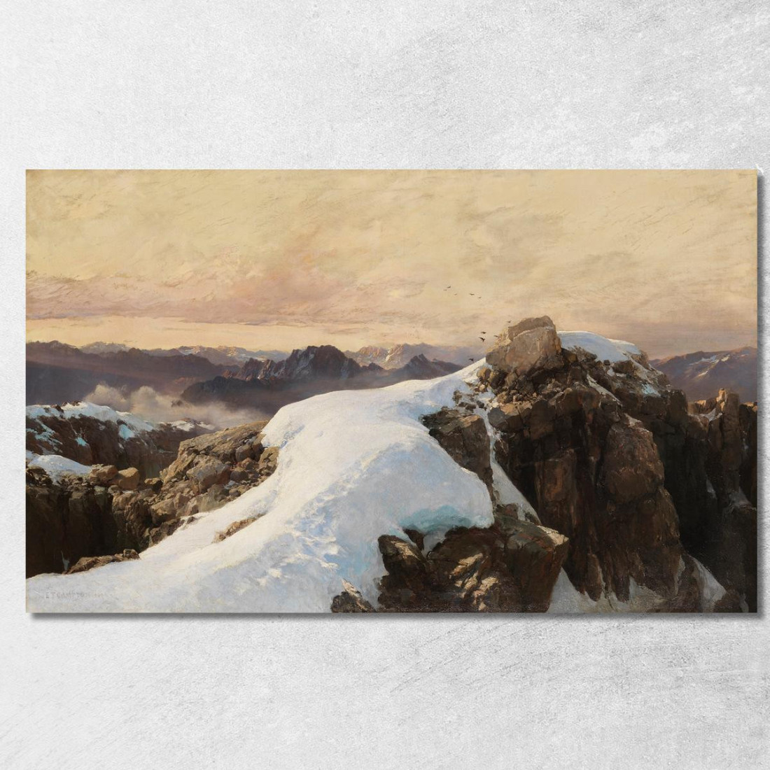Mattino Sulle Vette Edward Theodore Compton etc48 quadro stampato su tela