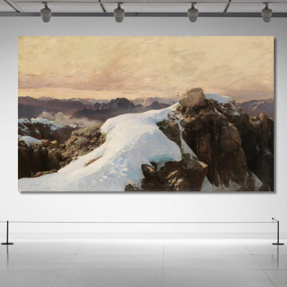 Mattino Sulle Vette Edward Theodore Compton etc48 quadro stampato su tela