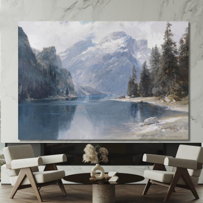 Lago Di Braies Edward Theodore Compton etc52 quadro stampato su tela