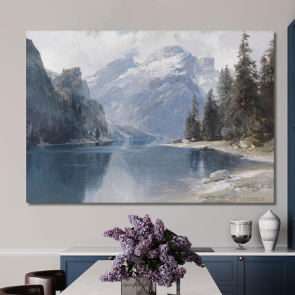 Lago Di Braies Edward Theodore Compton etc52 quadro stampato su tela