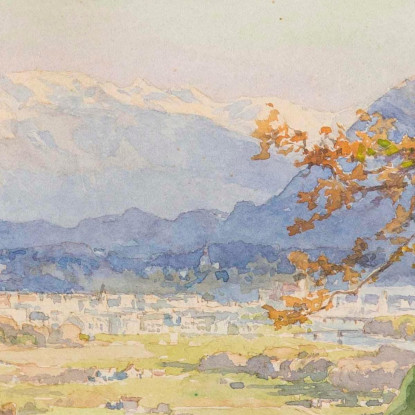 Salisburgo Vista Da Maria Plain Edward Theodore Compton etc53 quadro stampato su tela