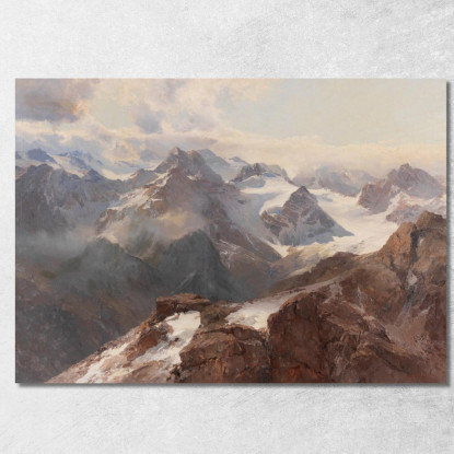 Silvretta Vista Dal Großes Maderer Edward Theodore Compton etc54 quadro stampato su tela