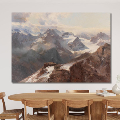 Silvretta Vista Dal Großes Maderer Edward Theodore Compton etc54 quadro stampato su tela