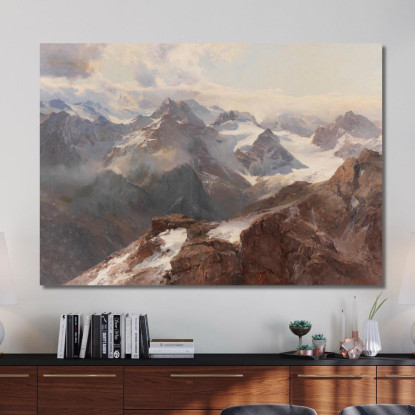 Silvretta Vista Dal Großes Maderer Edward Theodore Compton etc54 quadro stampato su tela
